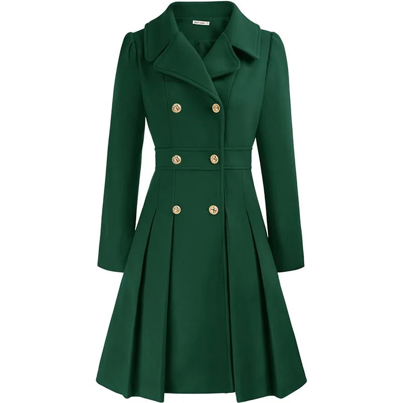 Alethea™ | Manteau évasé plissé croisé