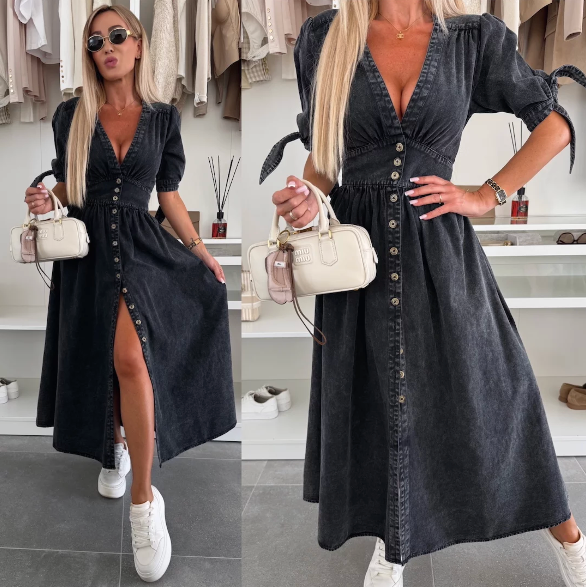 Ivanka™| Robe en Denim Éclatante