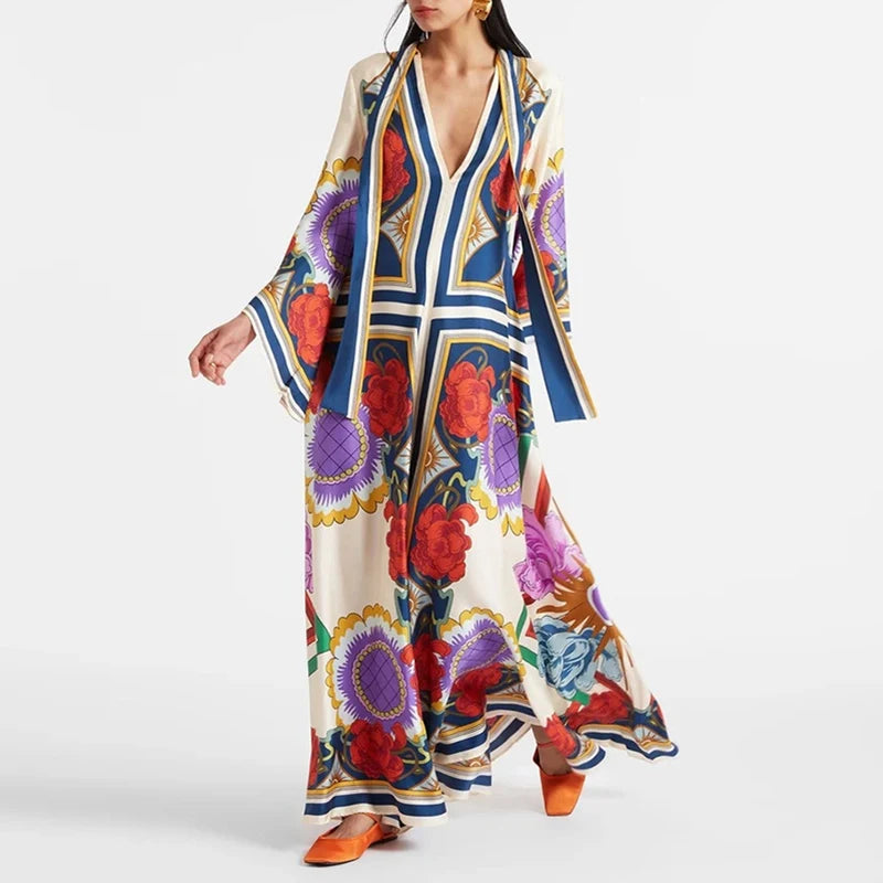Amakna™ | Robe Longue Ethnique Rétro