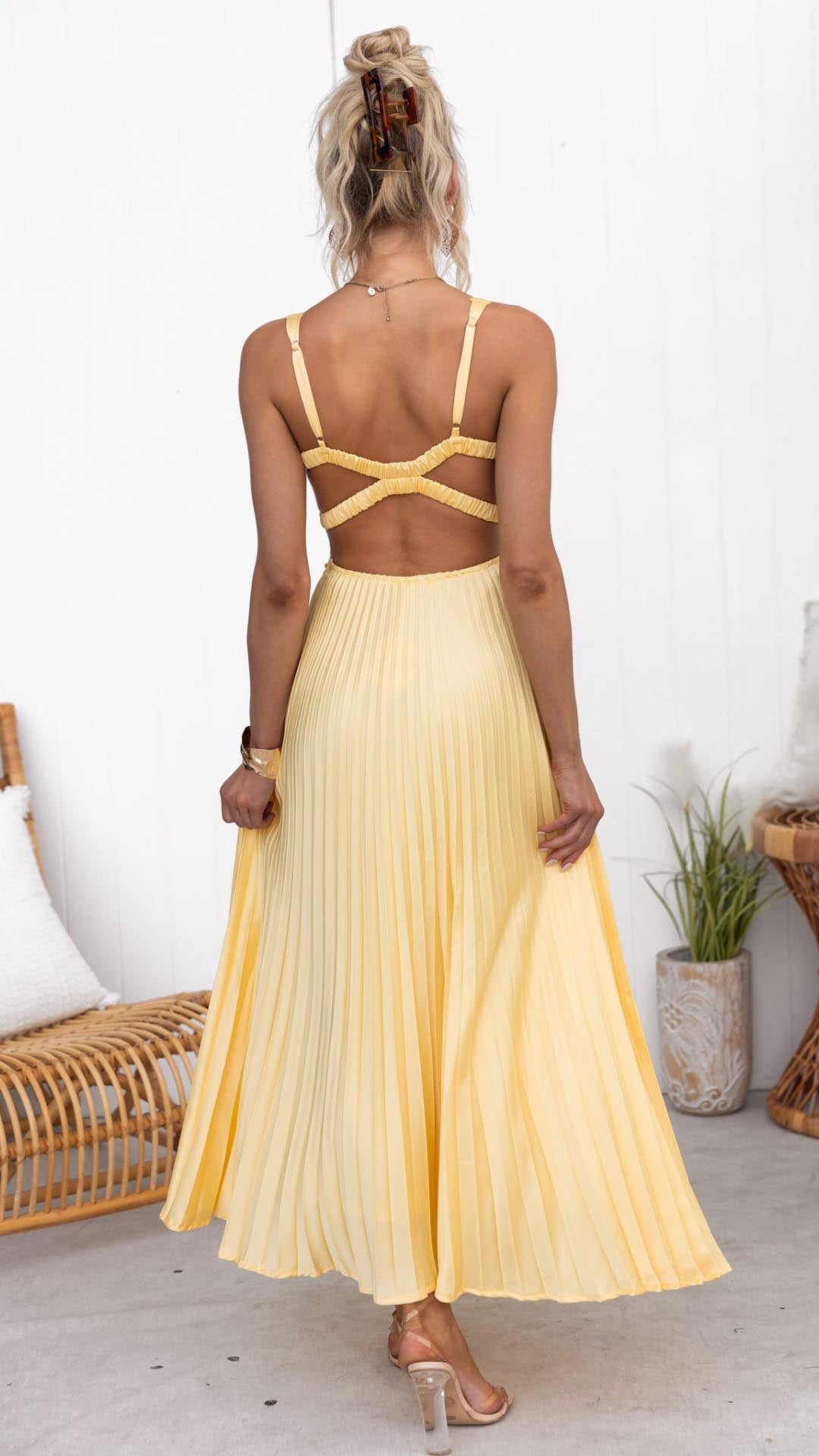 Aby™ | Robe Maxi Plissée Élégante
