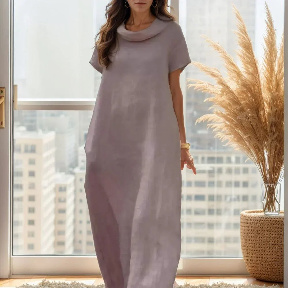 Chiara™ | Robe Élégante en Coton-Lin