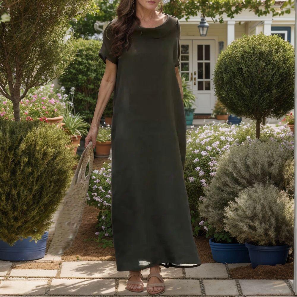 Chiara™ | Robe Élégante en Coton-Lin