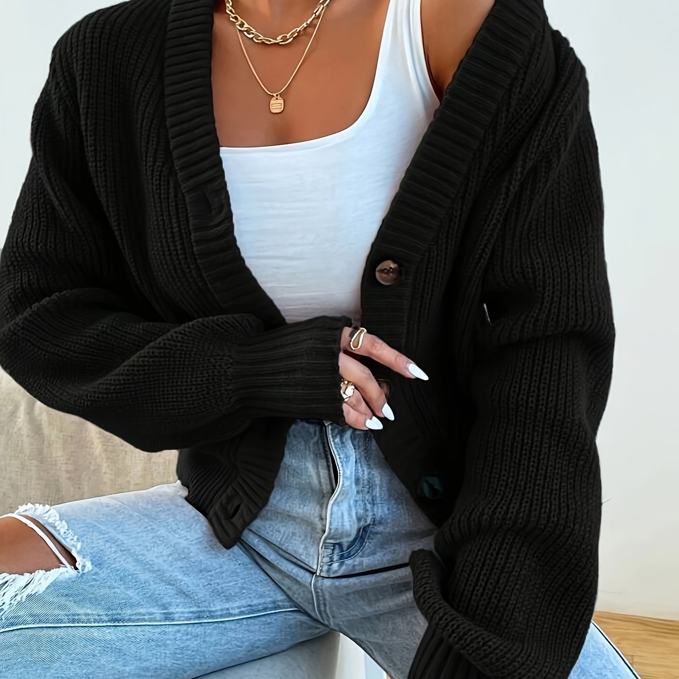 Annabelle™ | Cardigan Doux Émeraude, Élégance Décontractée