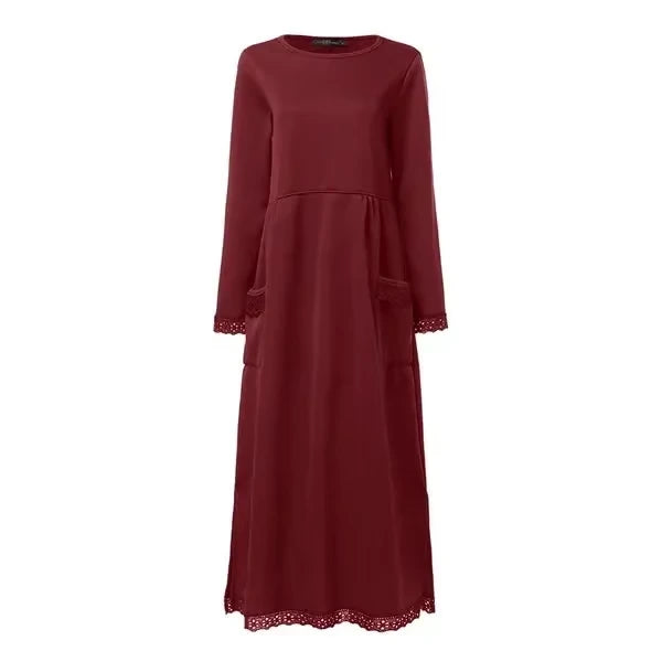 Doris™ | Robe longue en laine-coton