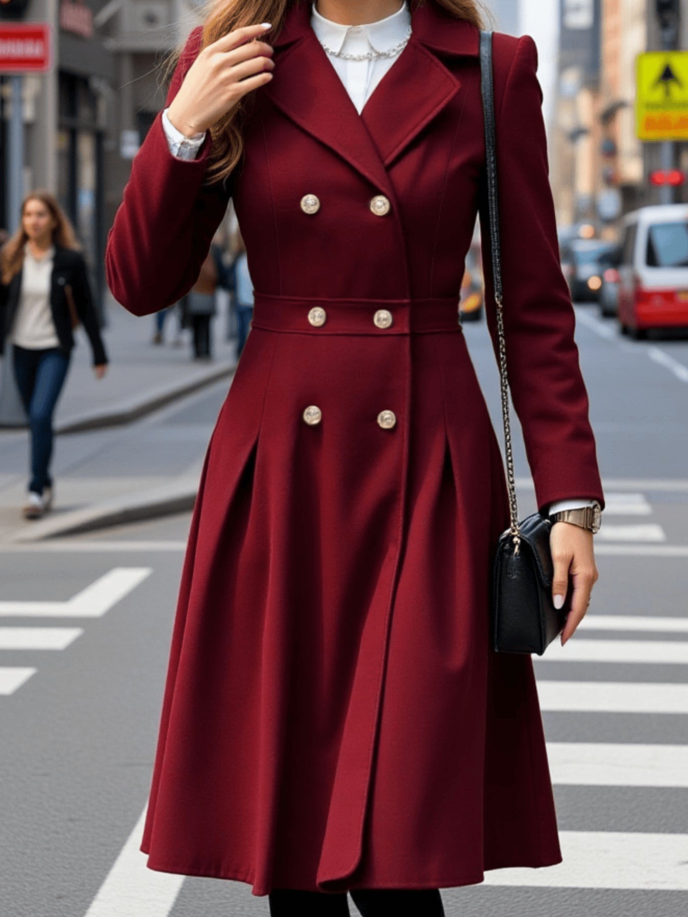 Suzette™ | Manteau long croisé évasé