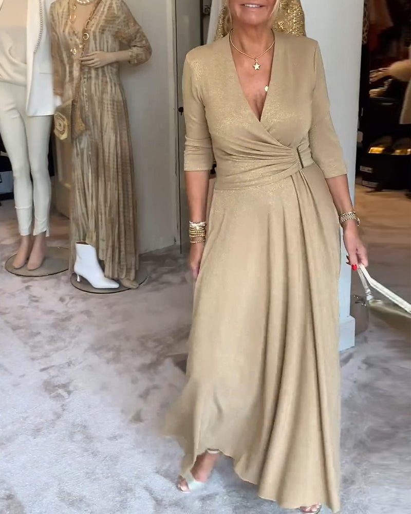 Jadine™ | Robe Élégante A-ligne à Décolleté en V