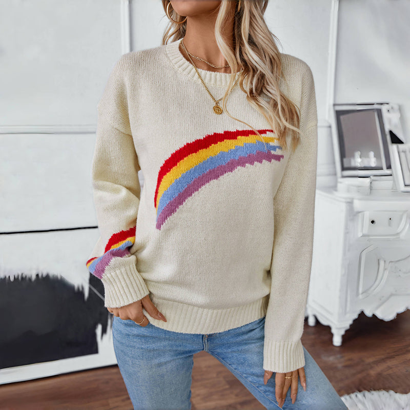 Eliza™ | Pull Arc-En-Ciel Décontracté et Confortable