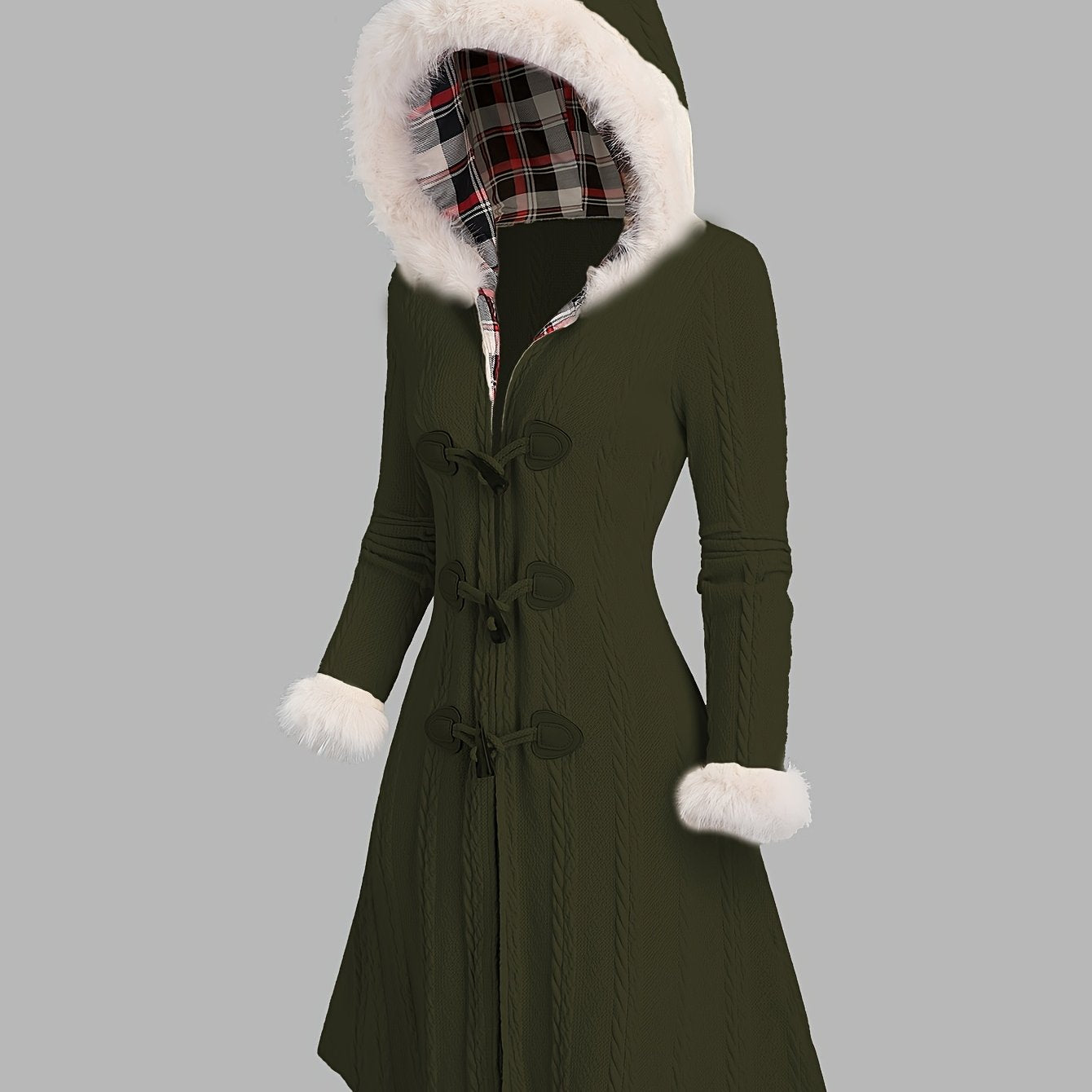 Tala™ | Manteau à capuche en maille torsadée