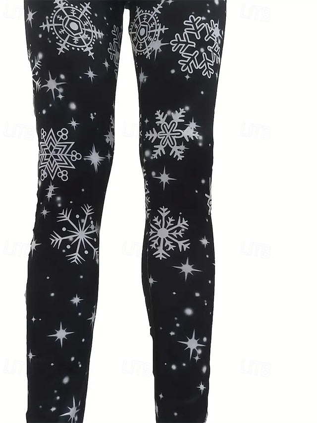 Henari™ | Leggings Casual Taille Haute Élastique Flocon de Neige