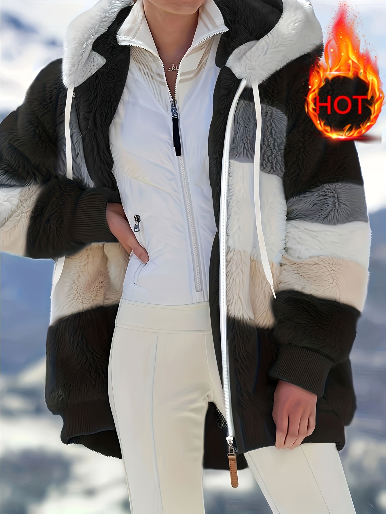 Islae™ | Veste à Capuche en Fausse Fourrure Élégante