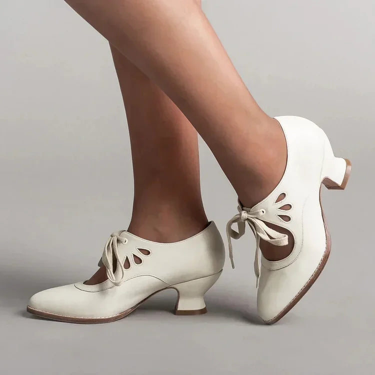 Lilly™ | Élégantes Talons en Cuir Vintage