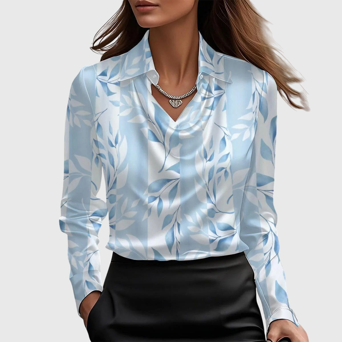 Valérie™ | Blouse Élégante en Lin avec Éclat Luxueux
