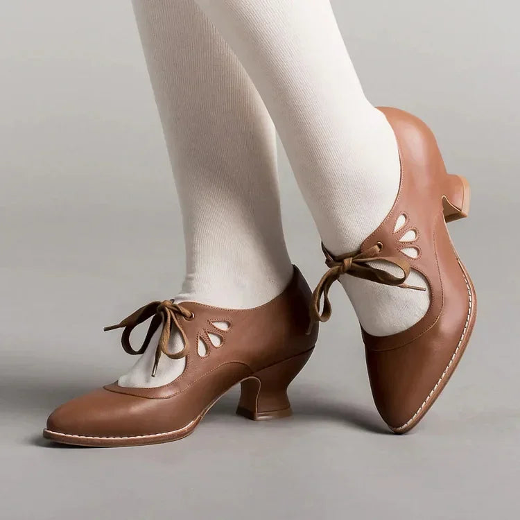 Lilly™ | Élégantes Talons en Cuir Vintage
