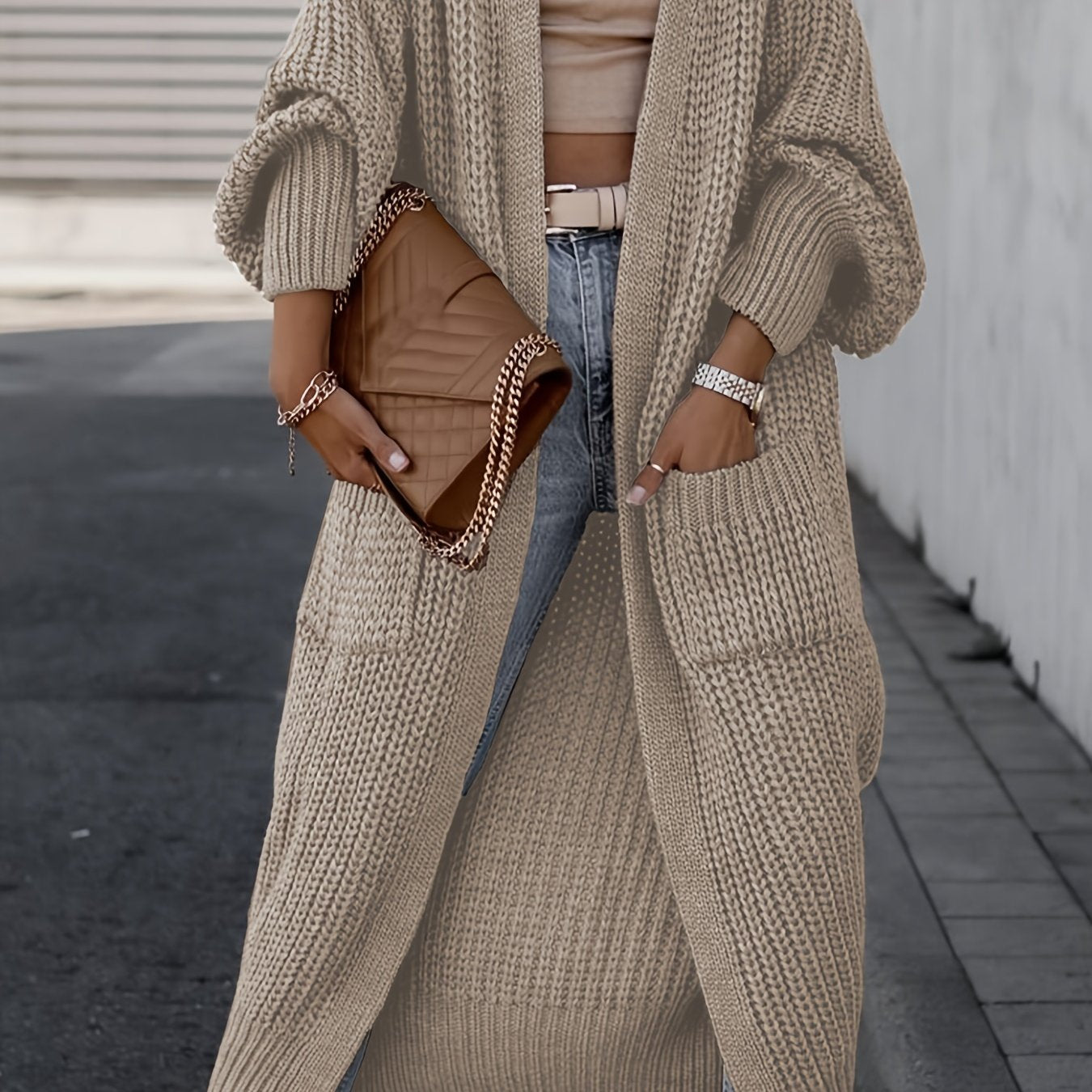 Suri™ | Cardigan Élégant à Col V Profond - Confort et Élégance