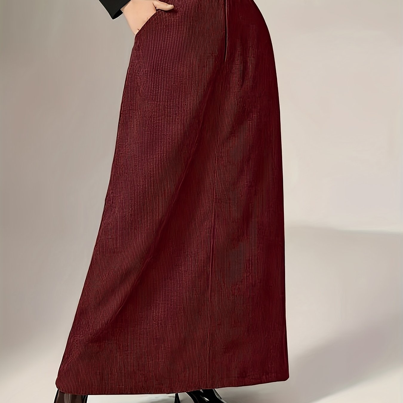 Silvia™ | Jupe Vintage Élégante en Velours Côtelé