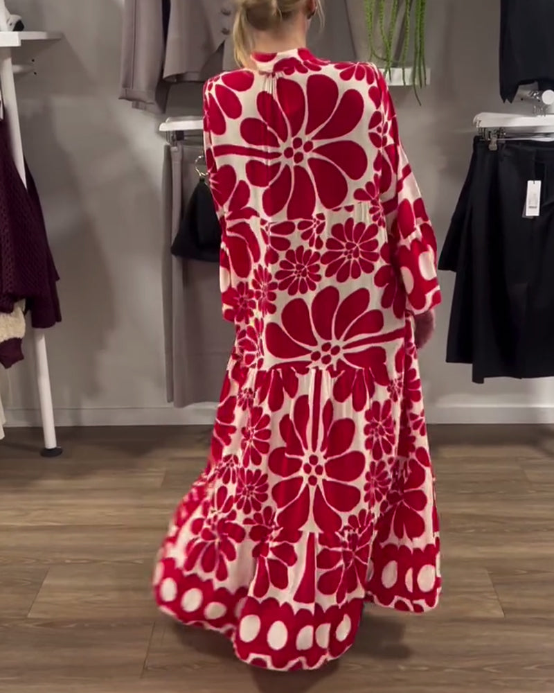 Cora™ | Robe Maxi Imprimée Élégante
