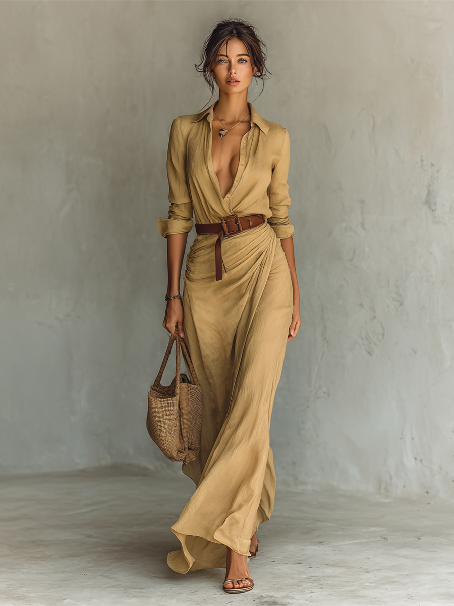 Nidalee™ | Robe Longue Élégante en Coton