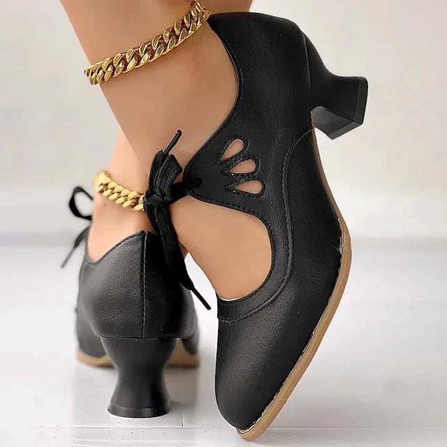 Lilly™ | Élégantes Talons en Cuir Vintage