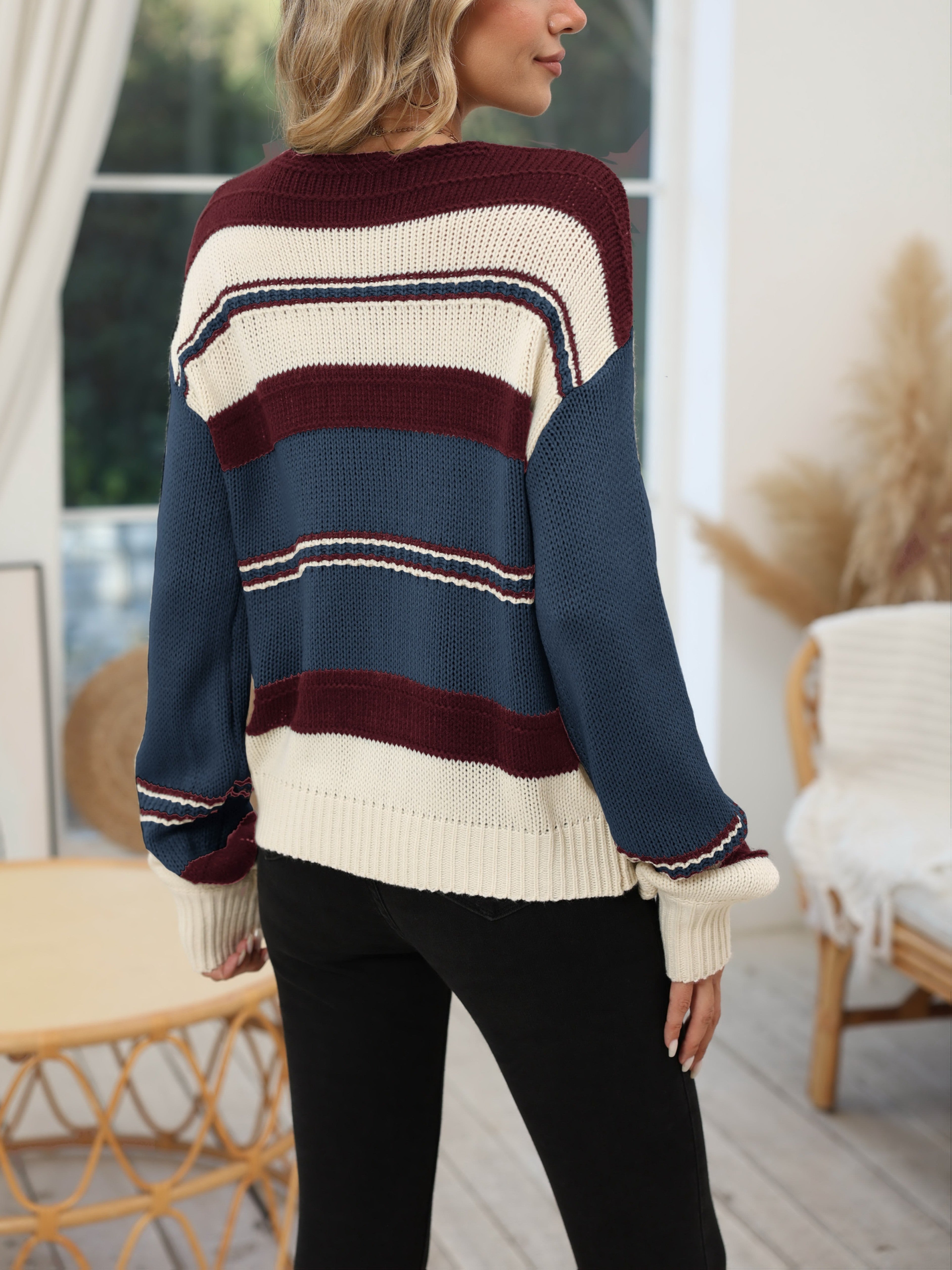 Colette™ | Pull Élégant Col V - Chic et Confortable