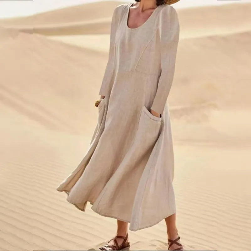 Donin™ | Robe Longue En Coton et Lin