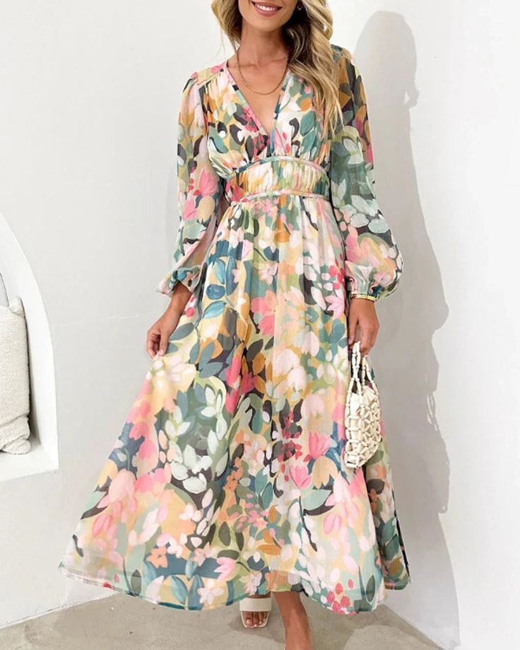 Jasmine™ | Robe Maxi Élégante à Imprimé Floral