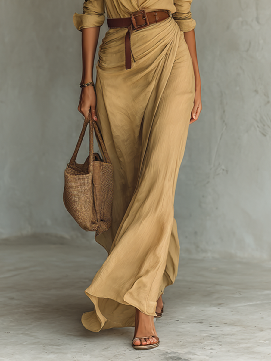 Nidalee™ | Robe Longue Élégante en Coton