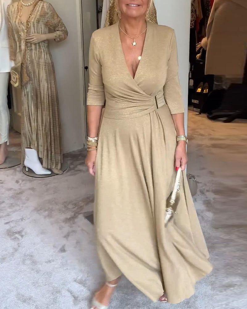 Jadine™ | Robe Élégante A-ligne à Décolleté en V