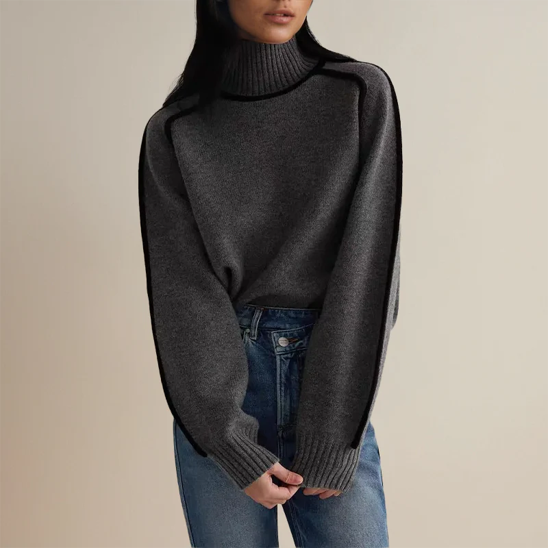 Tima™ | Pull Col Roulé Élégant En laine