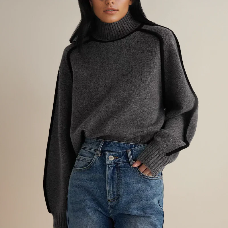 Tima™ | Pull Col Roulé Élégant En laine