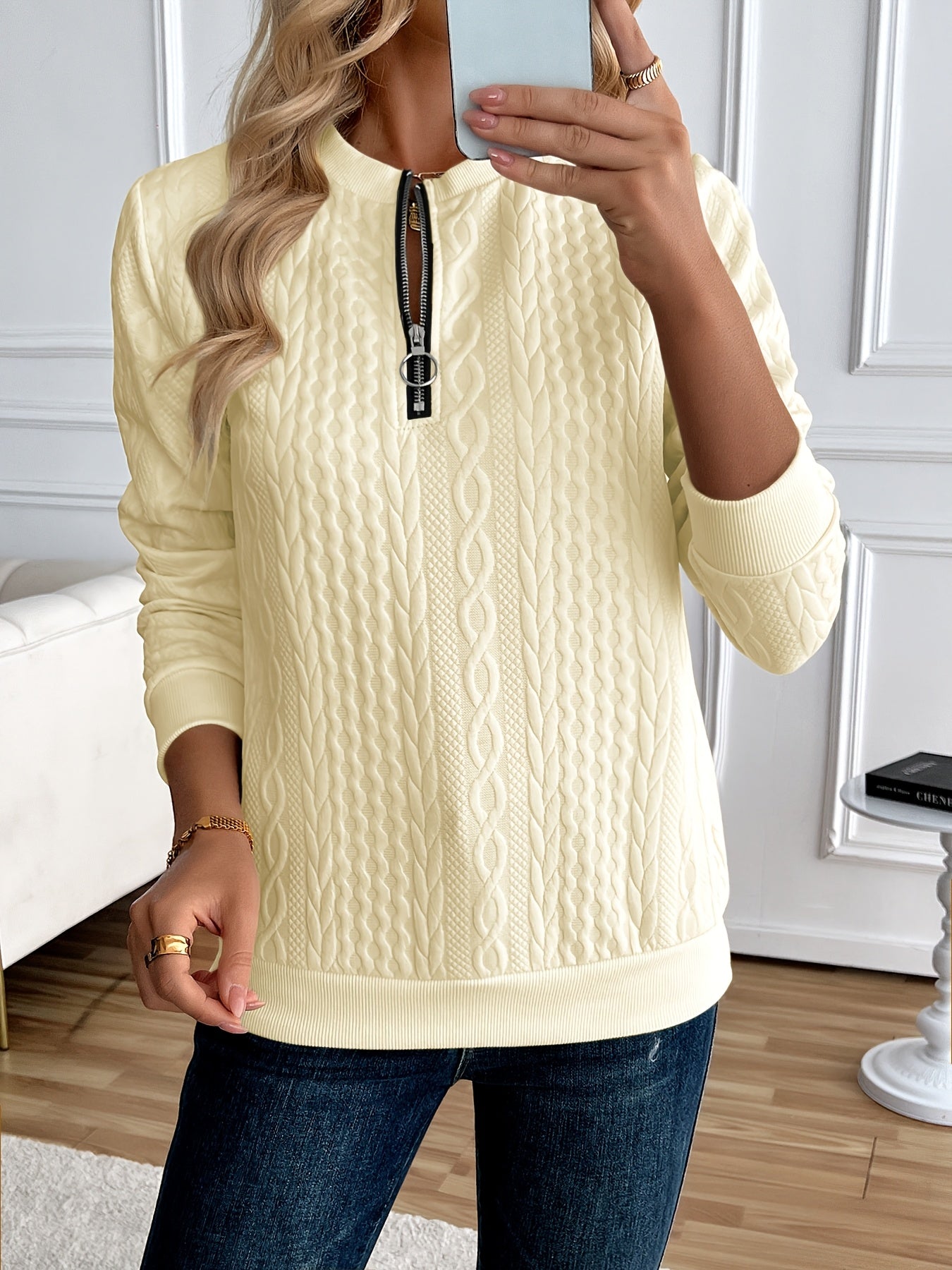 Naya™ | Sweatshirt Chic à Demi-Zip