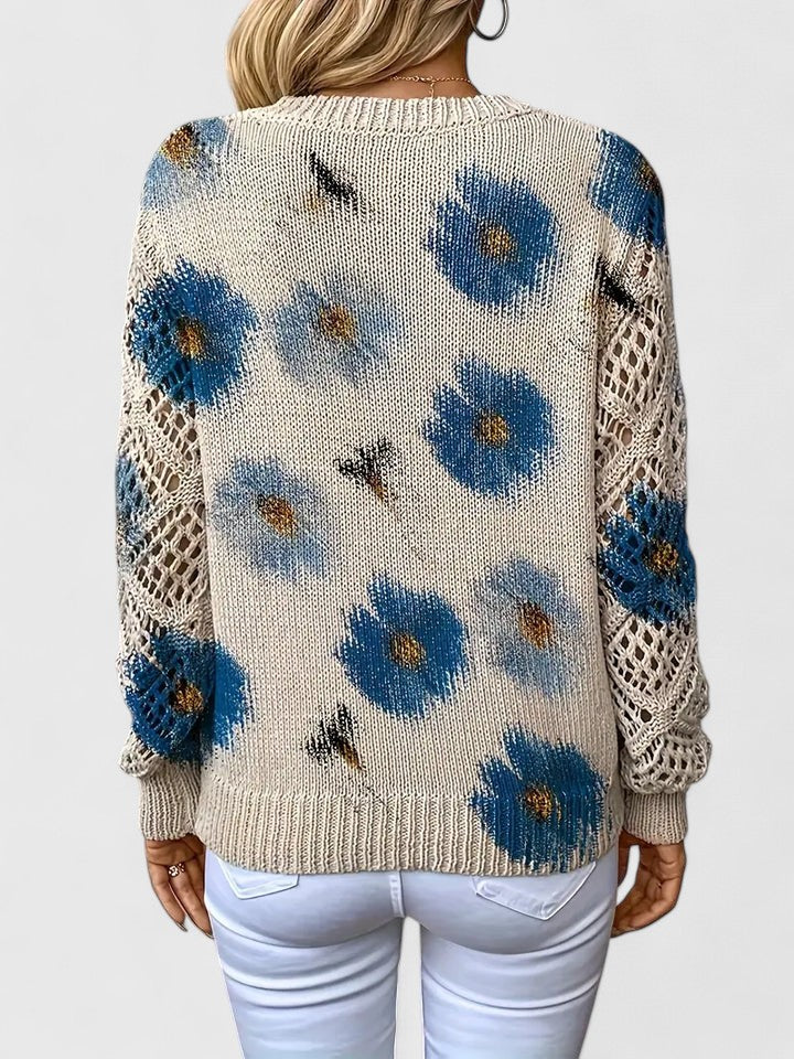 Tristana™ | Pull Élégant en Coton Floral