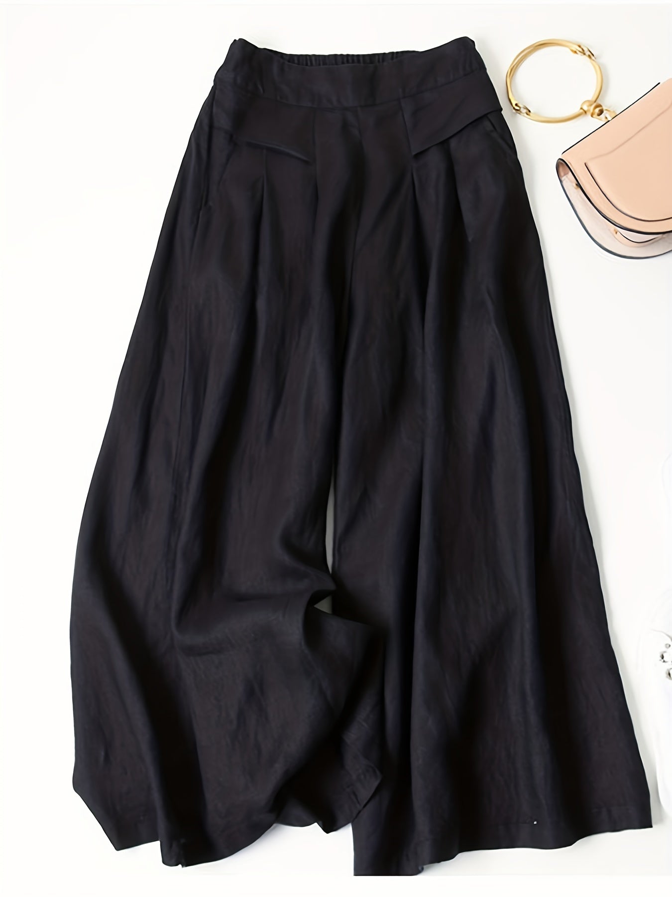 Jani™ | Pantalon Rétro Évasé en Lin