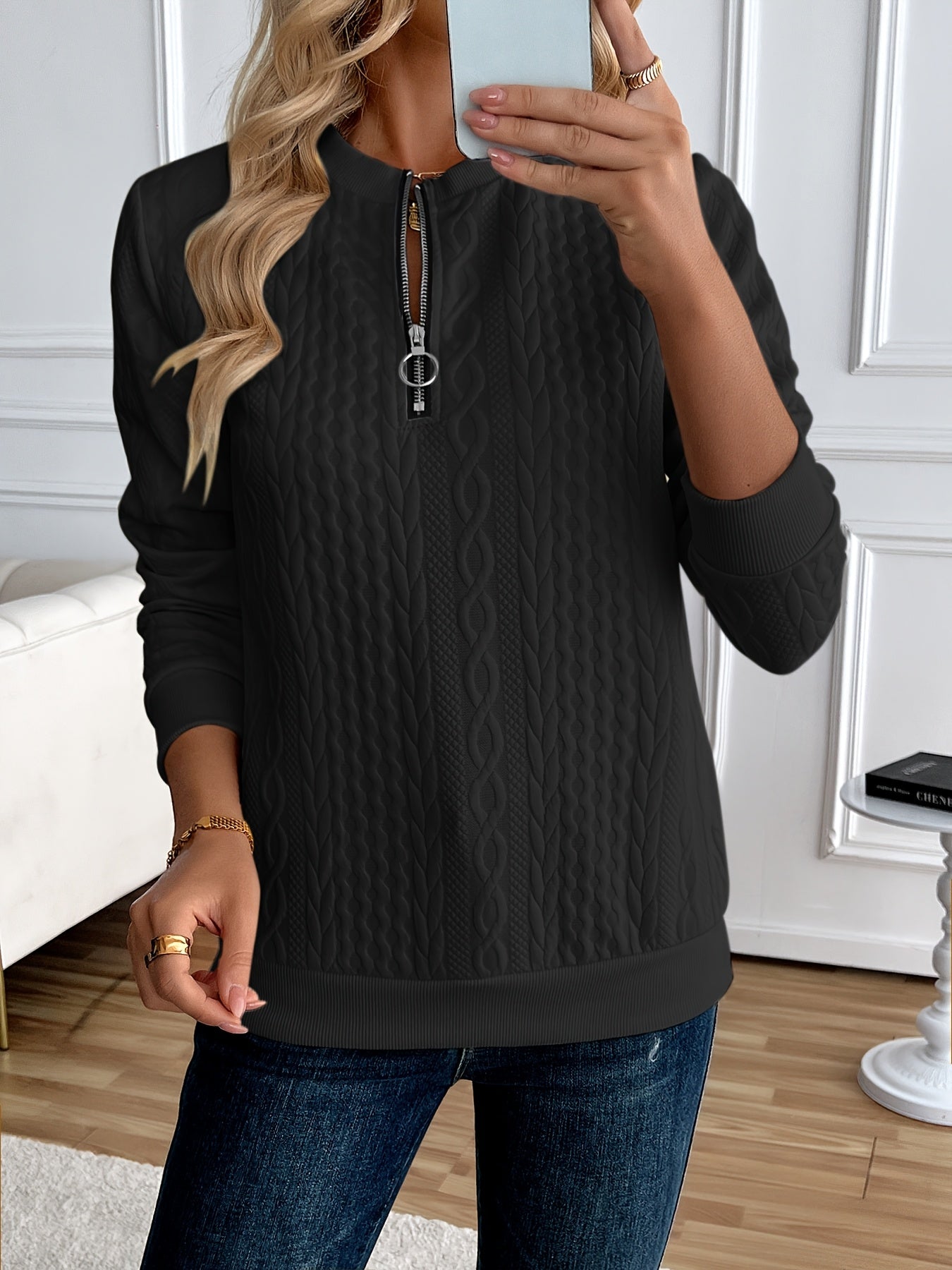 Naya™ | Sweatshirt Chic à Demi-Zip