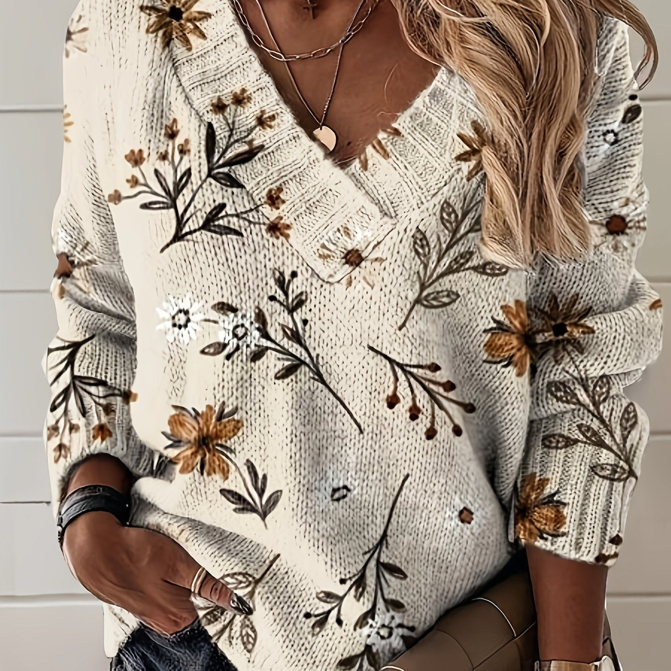 Carine™ | Cardigan Floral Élégant