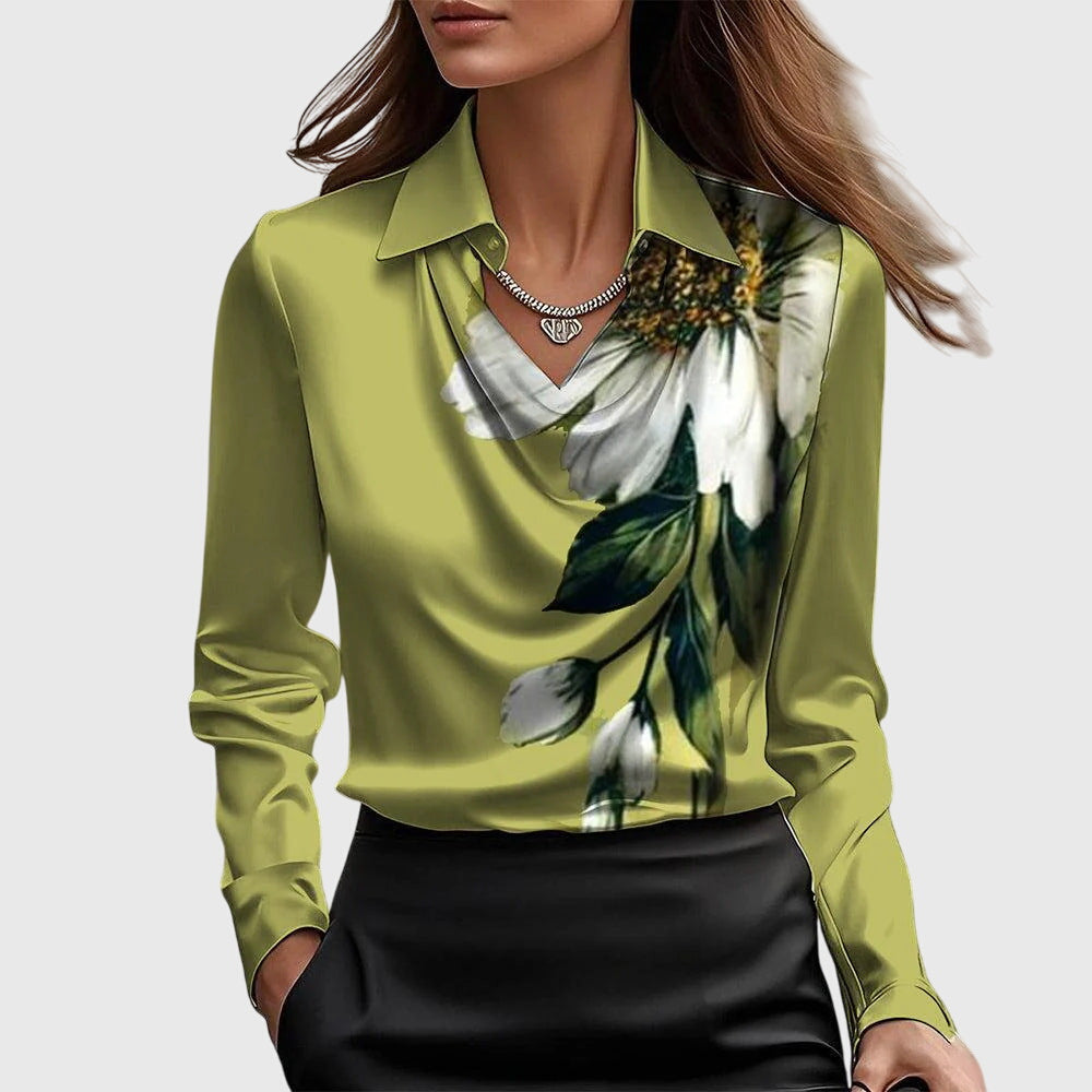 Valérie™ | Blouse Élégante en Lin avec Éclat Luxueux