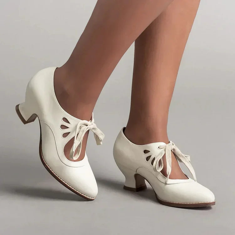 Lilly™ | Élégantes Talons en Cuir Vintage