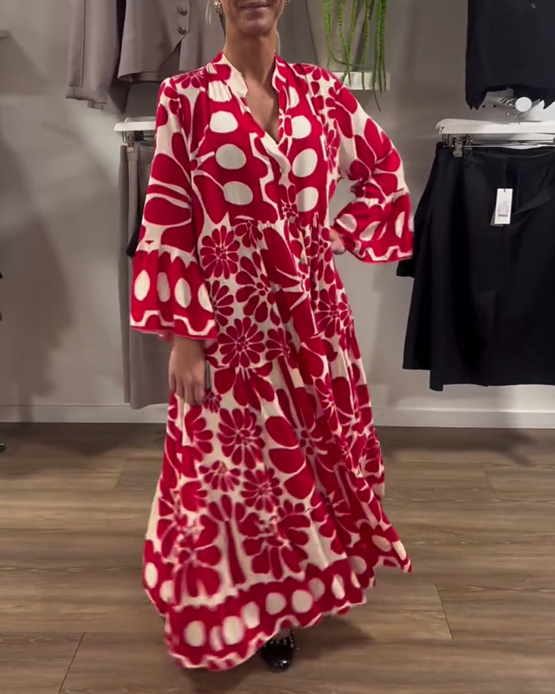 Cora™ | Robe Maxi Imprimée Élégante