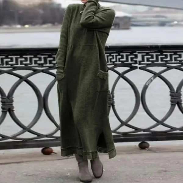 Doris™ | Robe longue en laine-coton