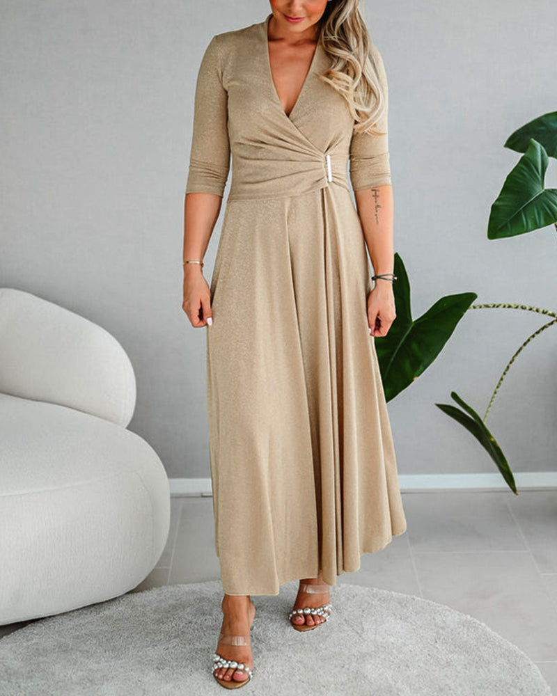 Jadine™ | Robe Élégante A-ligne à Décolleté en V
