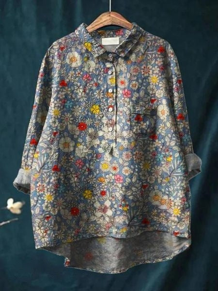 Halima™ | Chemisier Floral Élégant