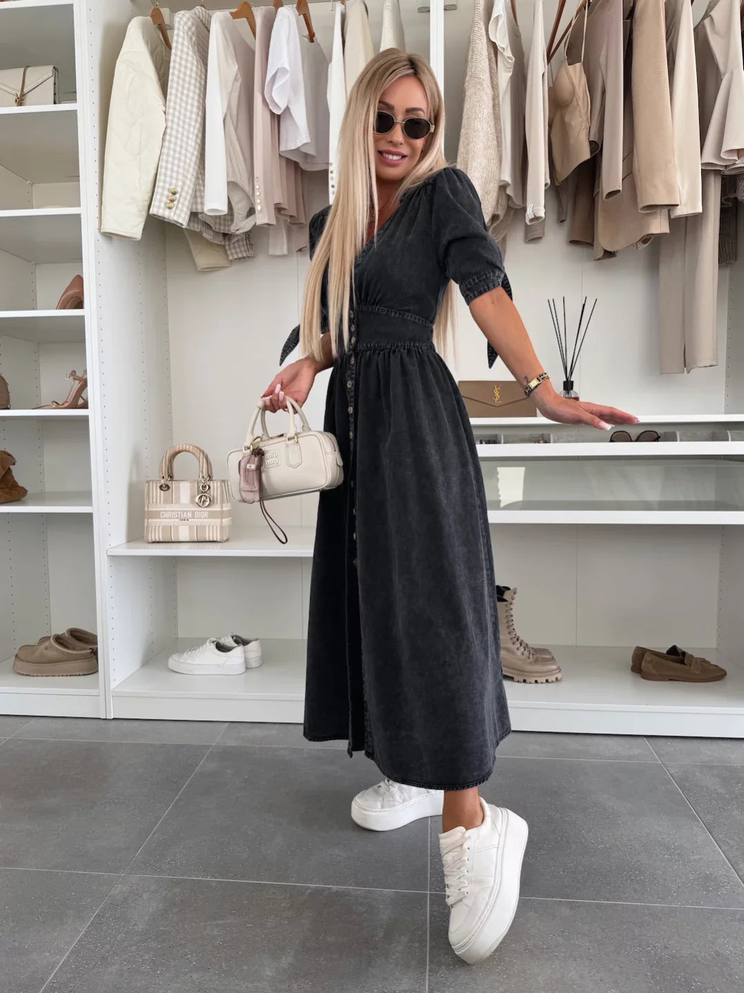 Ivanka™| Robe en Denim Éclatante