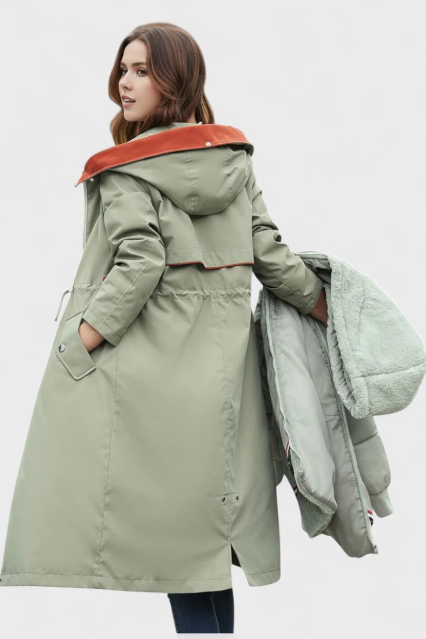 Diora™ | Parka manteau à capuche en fausse fourrure