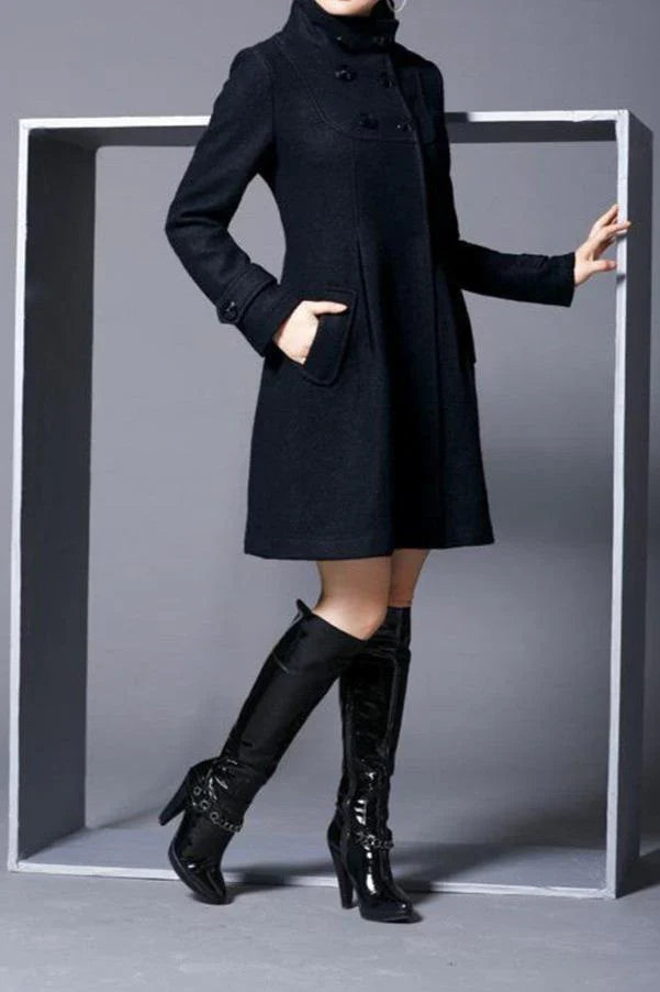 Monty™ | Manteau Élégant en Laine à Capuche