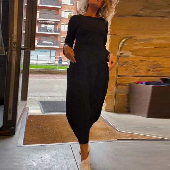 Claire™ | Robe Midi Élégante en Coton