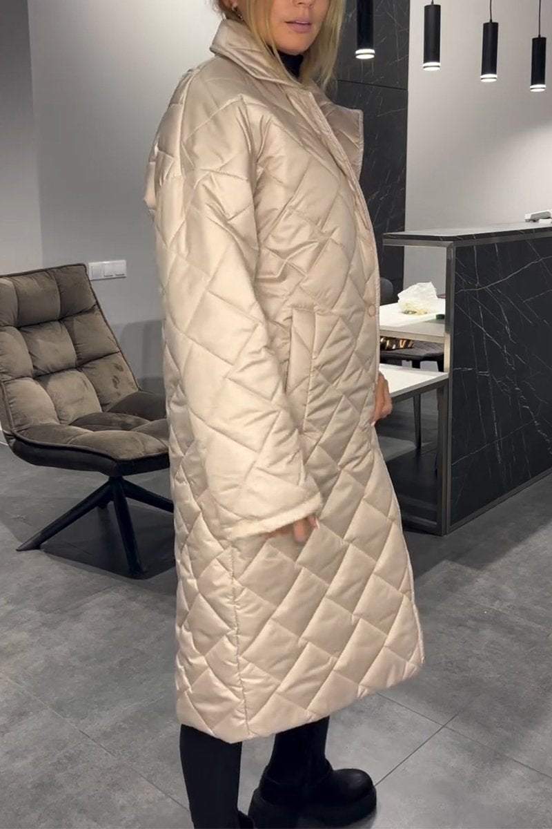 Léa™ | Manteau Décontracté en Coton à Col Élégant