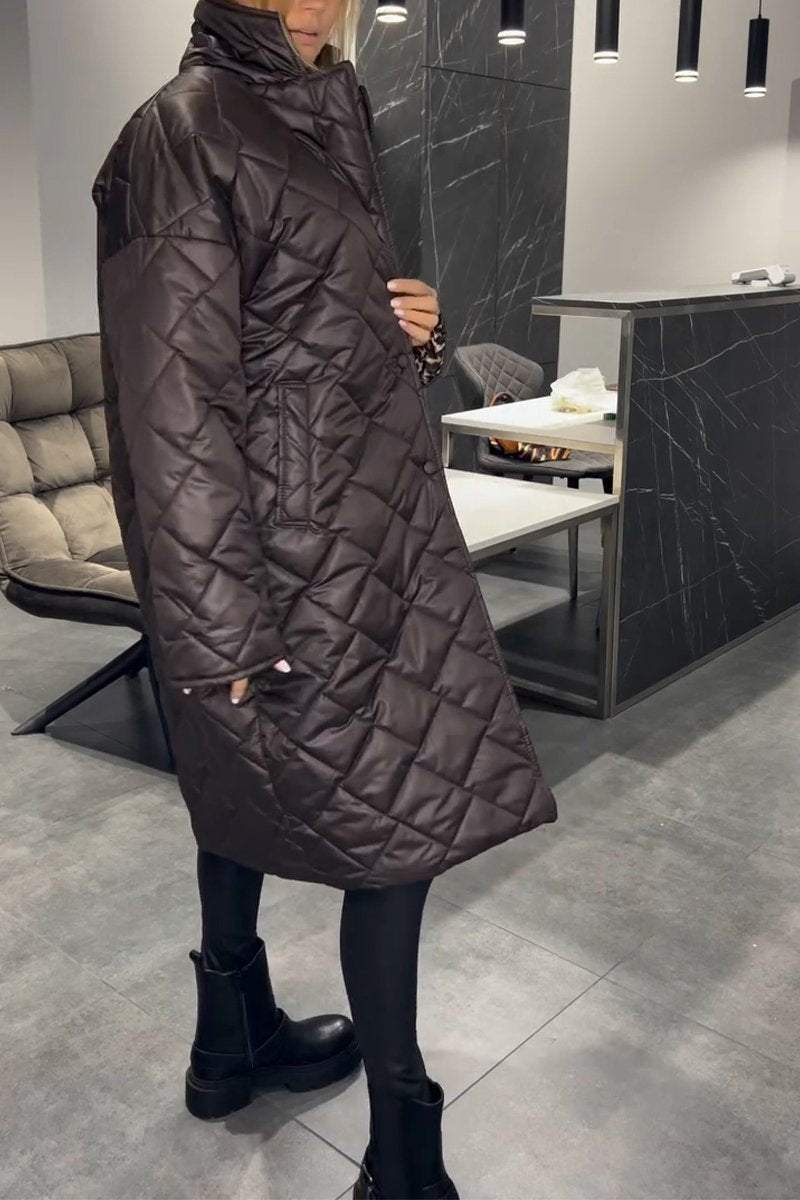 Léa™ | Manteau Décontracté en Coton à Col Élégant