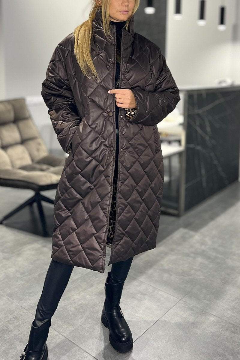 Léa™ | Manteau Décontracté en Coton à Col Élégant
