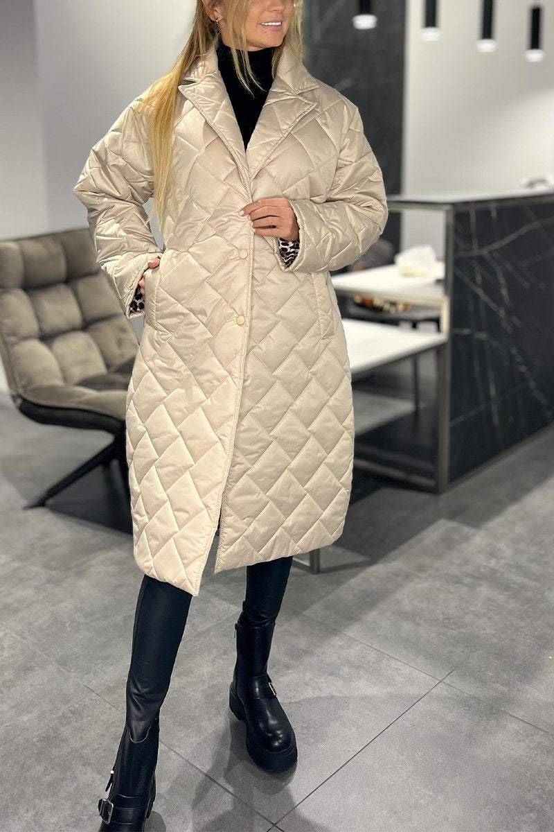 Léa™ | Manteau Décontracté en Coton à Col Élégant