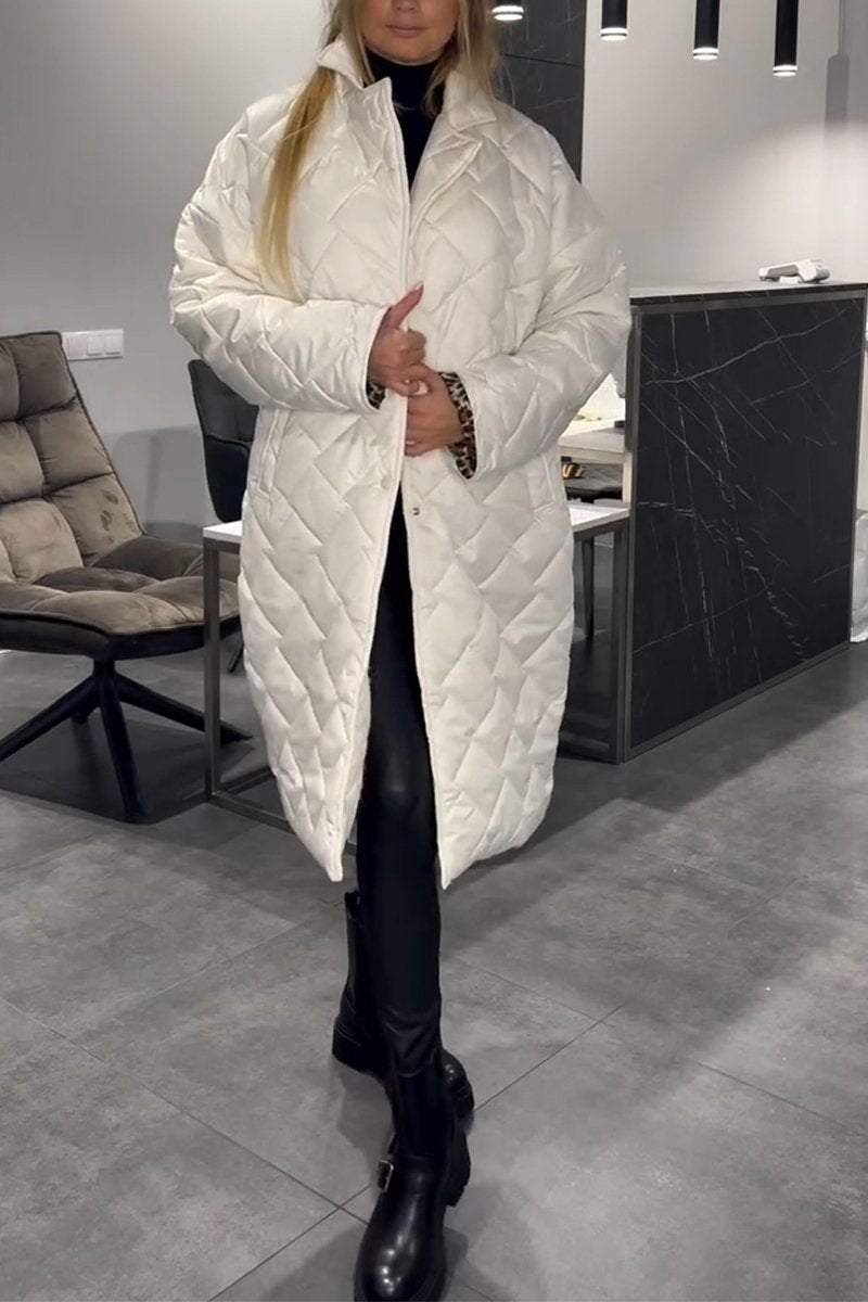 Léa™ | Manteau Décontracté en Coton à Col Élégant