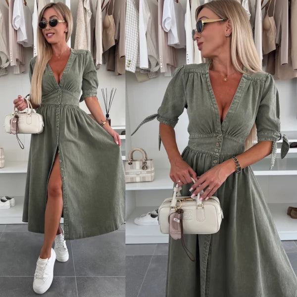 Ivanka™| Robe en Denim Éclatante